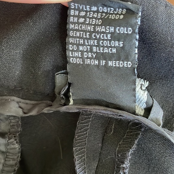 Y2K Black Trousers Low Rise Straight Leg Pants Size 10 - Picture 5 of 8